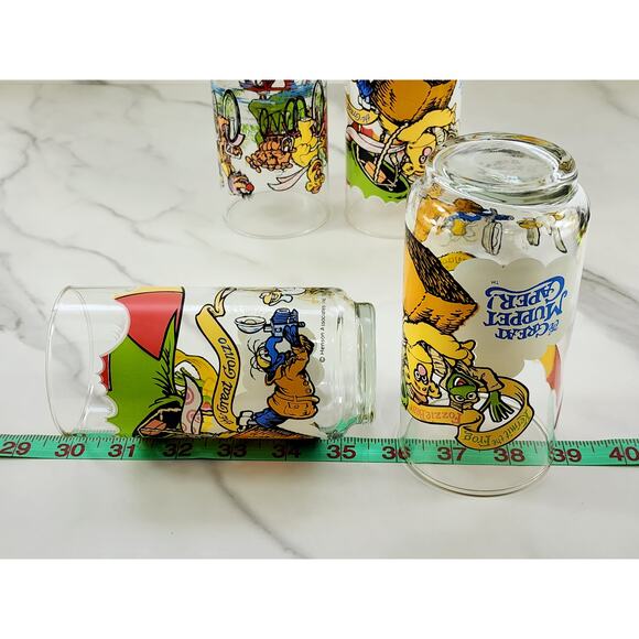 Kermit The Frog The Great Muppet Tall Glasses 16oz Fozzie Bear Gonzo 1981 x4 - Picture 16 of 16